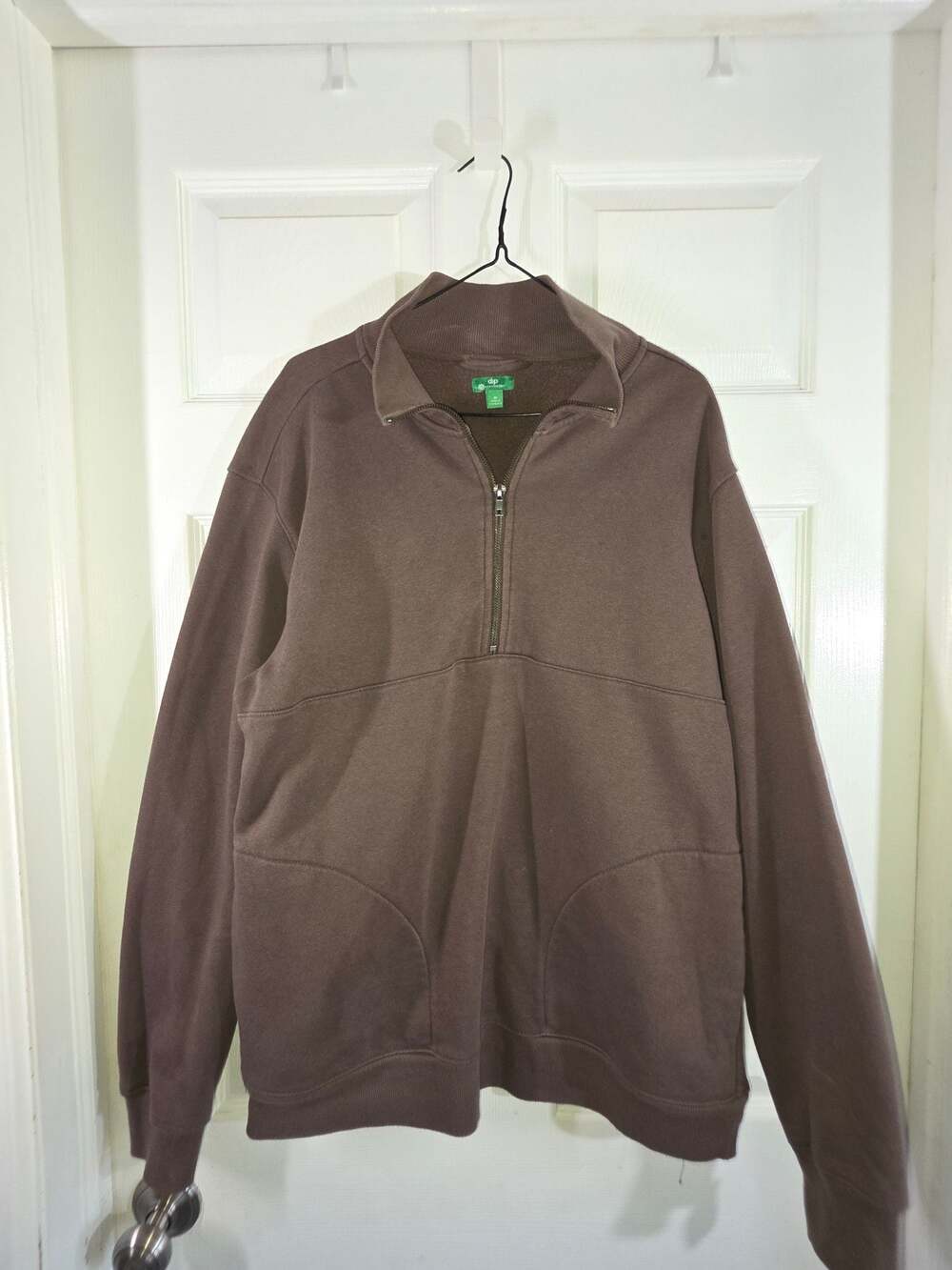 Dip Eco-Friendly Brown Quarter-Zip Sweatshirt